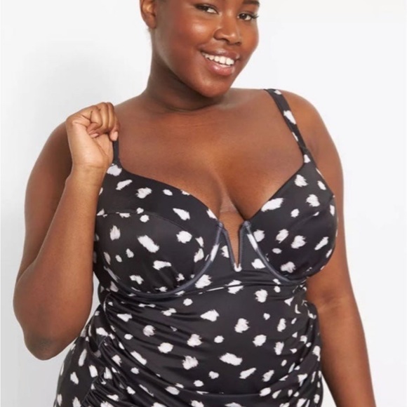 New Plus Swimsuit Tankini Set Lane Bryant Swim Cacique Animal Print 42C 20 - Picture 4 of 7
